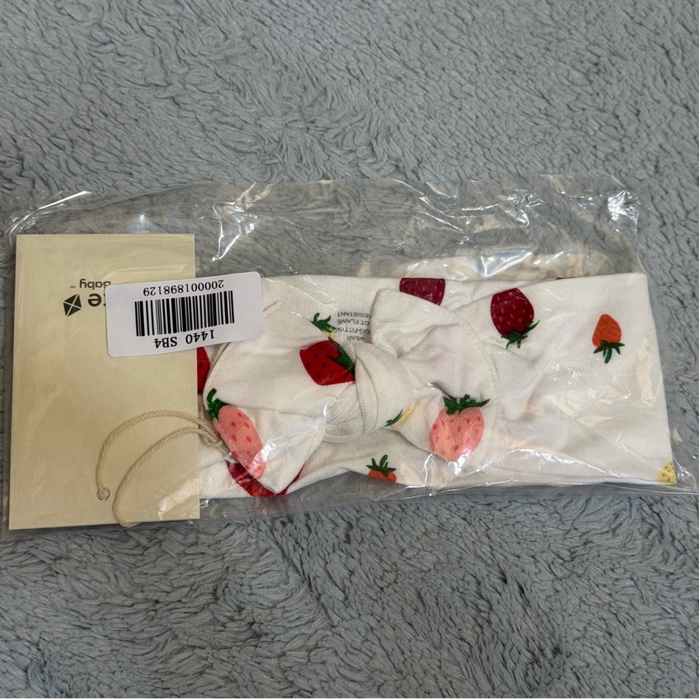 Kyte Baby Strawberry Knotted Headband Bow 1-4t